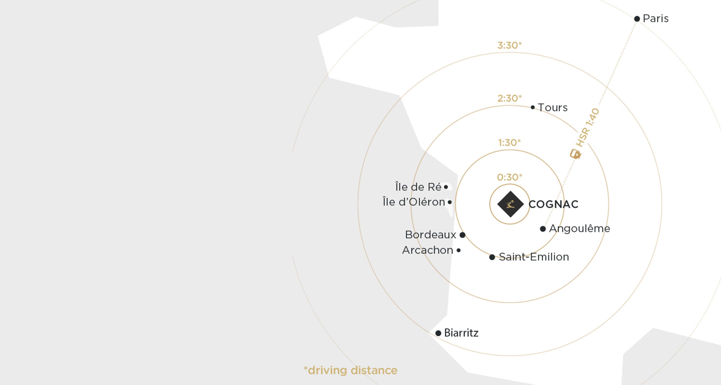 Map Cognac